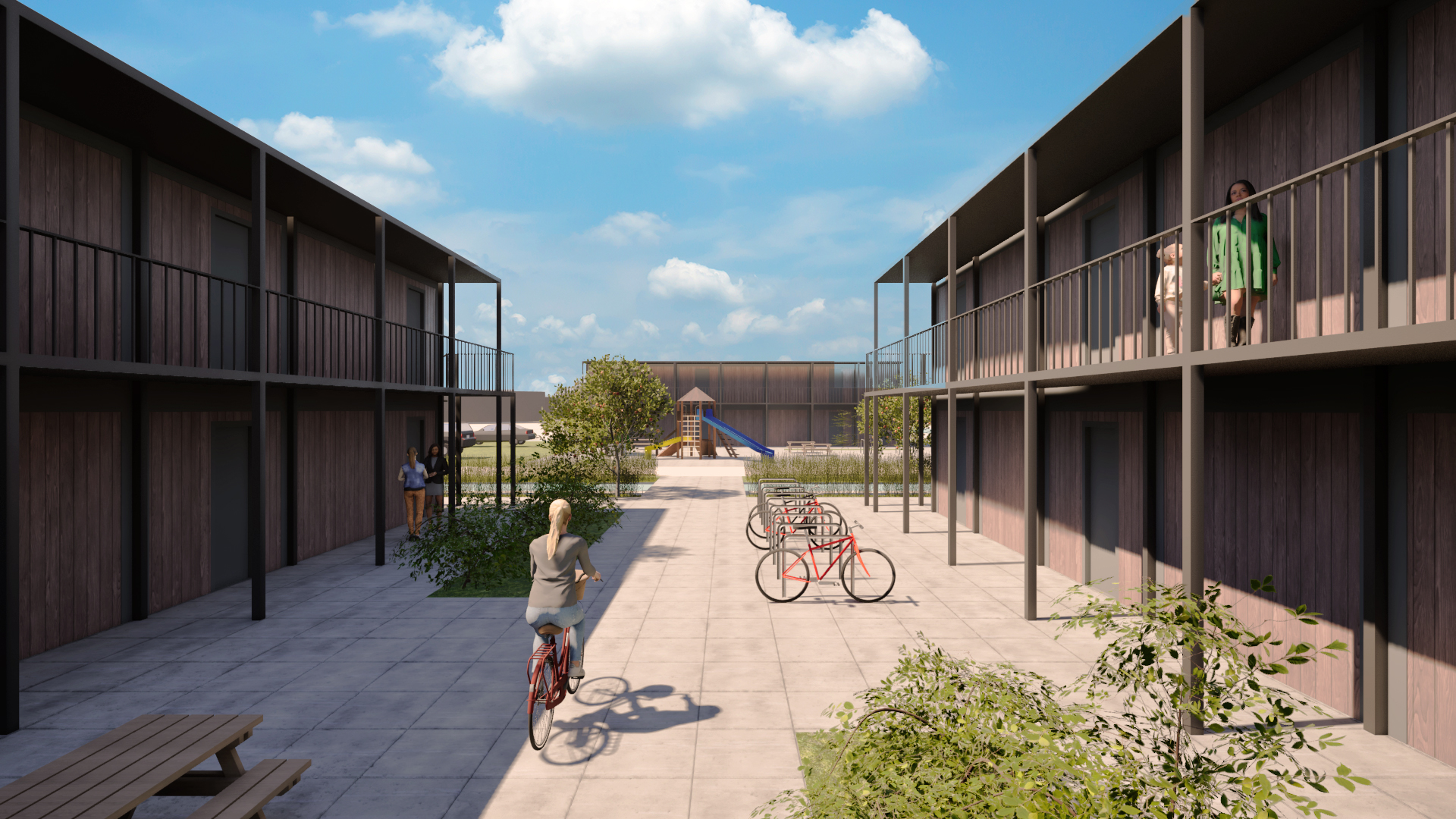 Exterieur woningen De Burghof